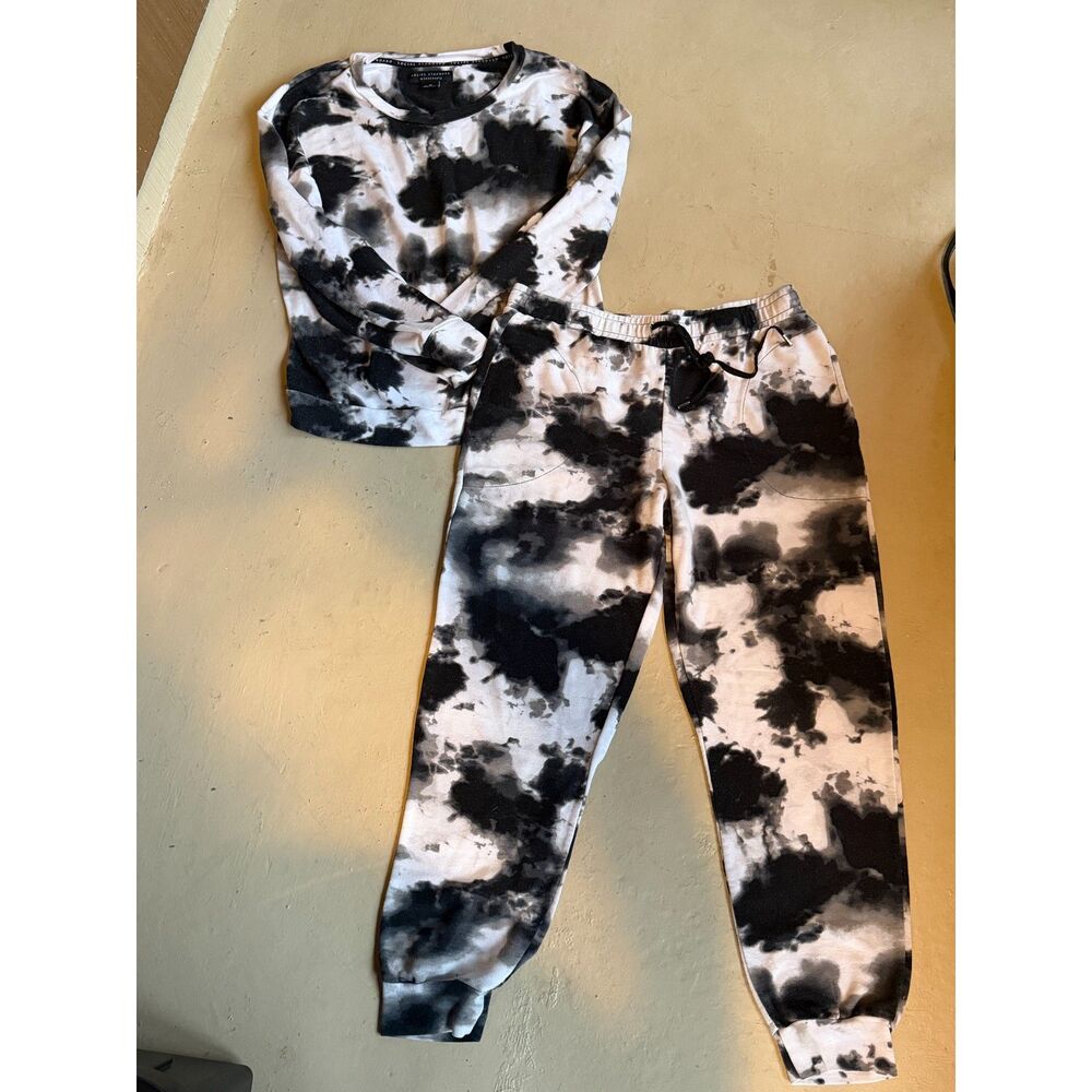 Social Standard by Sanctuary Black and White Tie Dye Lounge Set